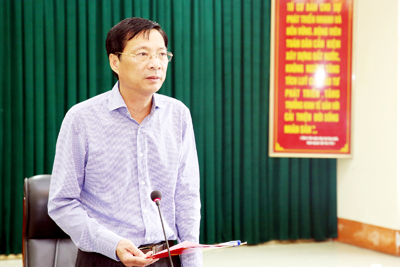 Đồng chí Nguyễn Văn Đọc, Bí thư Tỉnh ủy kết luận buổi làm việc.